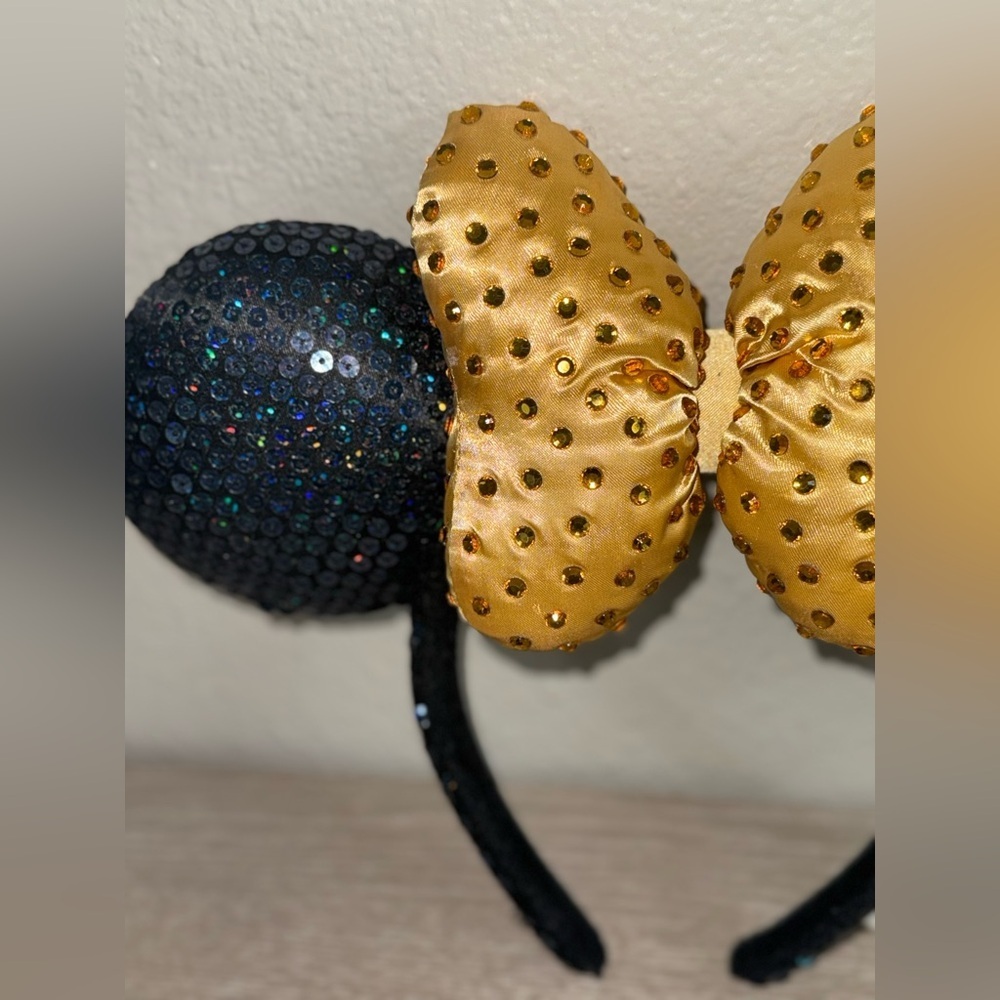 Gold-black bow Minnie Ears. Sequenced - Picture 3 of 7